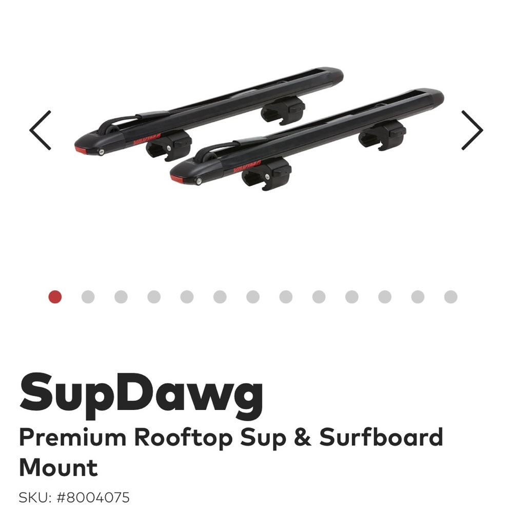 Yakima SupDawg Black Rooftop SUP & Surfboard Mount